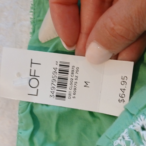 NWT LOFT Mint Floral Lace Blouse And Skirt Set Medium - Picture 4 of 12